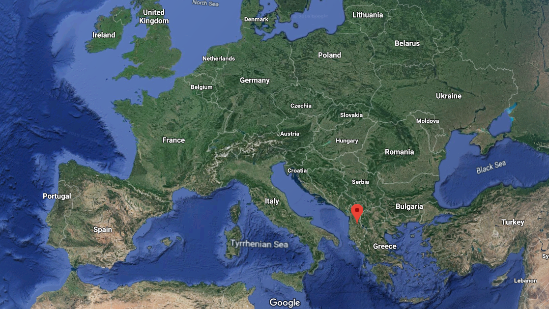 Area of Albania in Europe