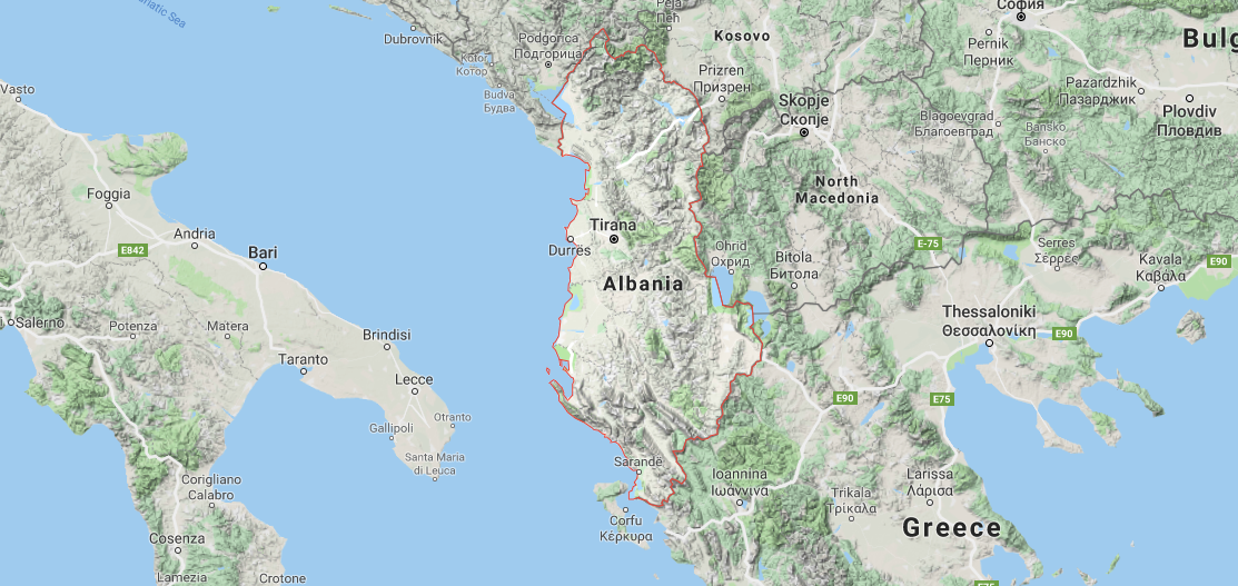 Terrain of Albania
