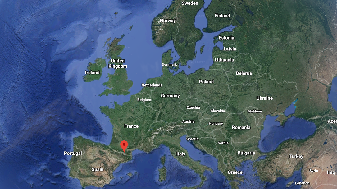 Area of Andorra in Europe