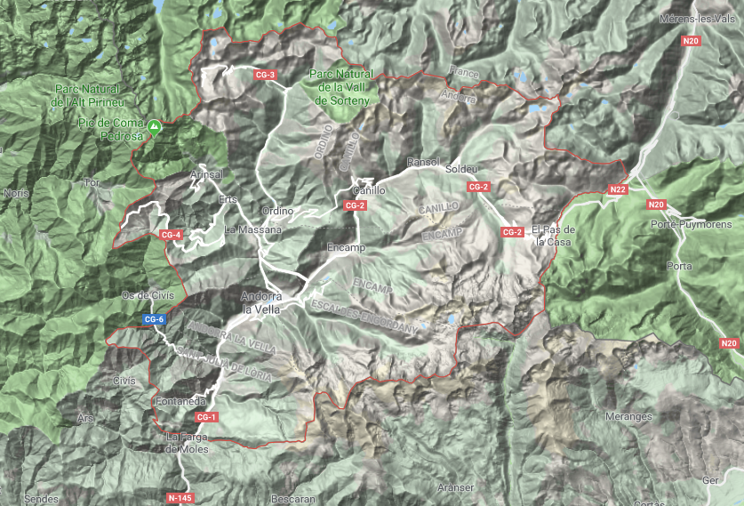 Terrain of Andorra