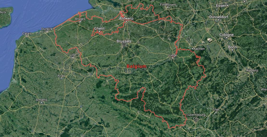 Area of Belgium