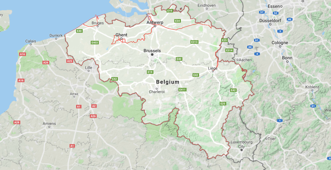 Terrain of Belgium