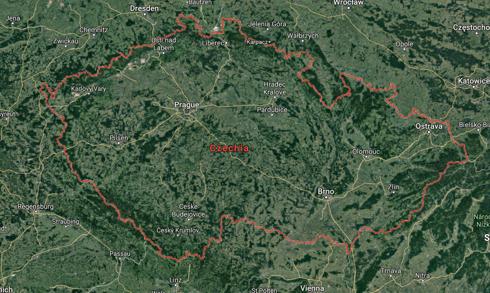 Area of Czechia