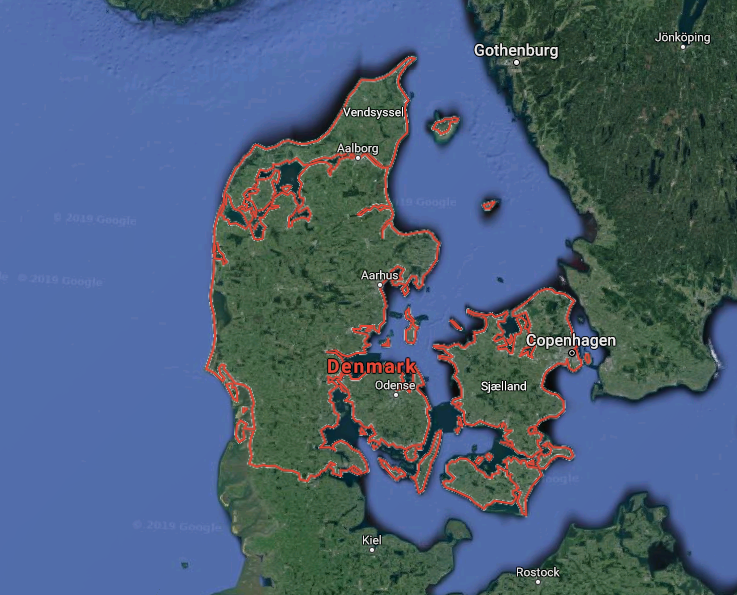 Area of Denmark