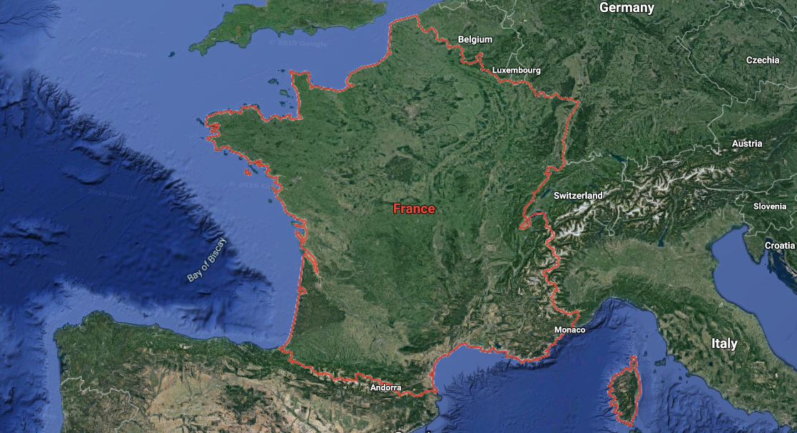 Area of France